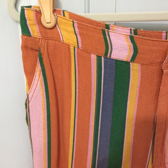 Free People Multicolor Striped Cropped Pants - Picture 5 of 15